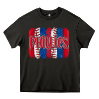 Asphalt phillies baseball team spirit brushstrokes Heavy Core Tee - Artiststas