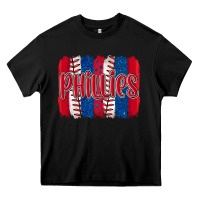 Black phillies baseball team spirit brushstrokes Heavy Core Tee - Artiststas