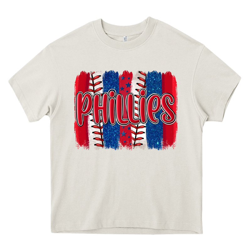 Phillies Baseball Team Spirit Brushstrokes Heavy Core Tee by Artiststas | Teevron