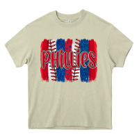 Mossy phillies baseball team spirit brushstrokes Heavy Core Tee - Artiststas