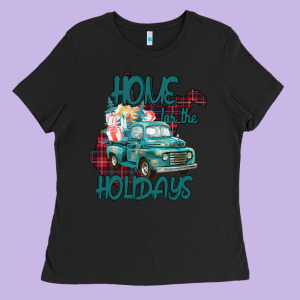 Christmas Home For The Holidays Ladies Tee Designed By Bettercallsaul