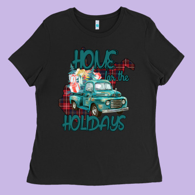 Christmas Home For The Holidays Ladies Tee Designed By Bettercallsaul