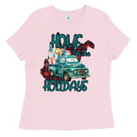 Bubblegum Pink Christmas Home For The Holidays Ladies Tee - Bettercallsaul