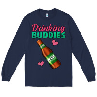 Navy Drinking Buddies Long Sleeve Tee - Jasminsmagicworld