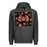 Charcoal Heather sugar skull tumbler Premium Hoodie - BundleAndBundleShop