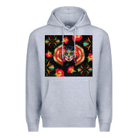 Heather Grey sugar skull tumbler Premium Hoodie - BundleAndBundleShop