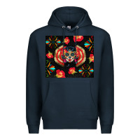 Navy sugar skull tumbler Premium Hoodie - BundleAndBundleShop