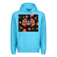 Ocean Blue sugar skull tumbler Premium Hoodie - BundleAndBundleShop