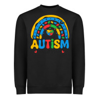 Black proud autism mom rainbow Heavyweight Sweatshirt - CowhideDigitalArt