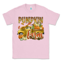 Bubblegum Pink Pumpkin farm with truck Classic Tee - texasbilliewilder