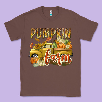 Pumpkin Farm With Truck Classic Tee Designed By Texasbilliewilder