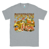 Heather Grey Pumpkin farm with truck Classic Tee - texasbilliewilder