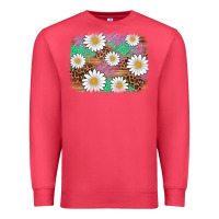 Cardinal easter daisy background Premium Sweatshirt - Artiststas