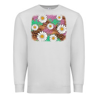 Dove Grey easter daisy background Premium Sweatshirt - Artiststas