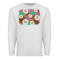 Oatmeal Heather easter daisy background Premium Sweatshirt - Artiststas