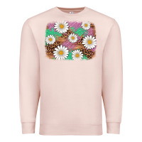 Pale Pink easter daisy background Premium Sweatshirt - Artiststas