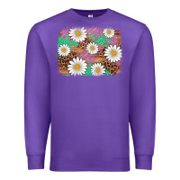 Purple easter daisy background Premium Sweatshirt - Artiststas