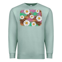 Seafoam easter daisy background Premium Sweatshirt - Artiststas