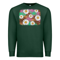 Sports Green easter daisy background Premium Sweatshirt - Artiststas