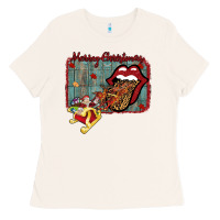 Bone Merry Christmas Lips Santa Ladies Tee - Bettercallsaul