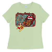 Matcha Merry Christmas Lips Santa Ladies Tee - Bettercallsaul