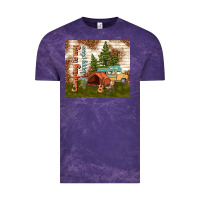 Cloud Purple camping is my happy place Vintage Tee - TumblerDesignByShophia