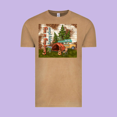 Camping Is My Happy Place Vintage Tee Designed By Tumblerdesignbyshophia