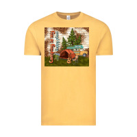 Vintage Mustard camping is my happy place Vintage Tee - TumblerDesignByShophia