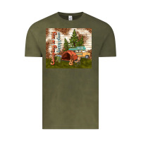 Vintage Olive camping is my happy place Vintage Tee - TumblerDesignByShophia