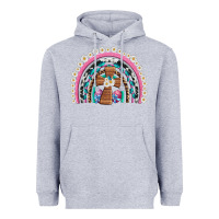 Heather Grey easter cross daisy egg rainbow Heavyweight Hoodie - Artiststas