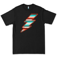 Black Teal and Orange Serape Lightning Premium Tee - Bettercallsaul