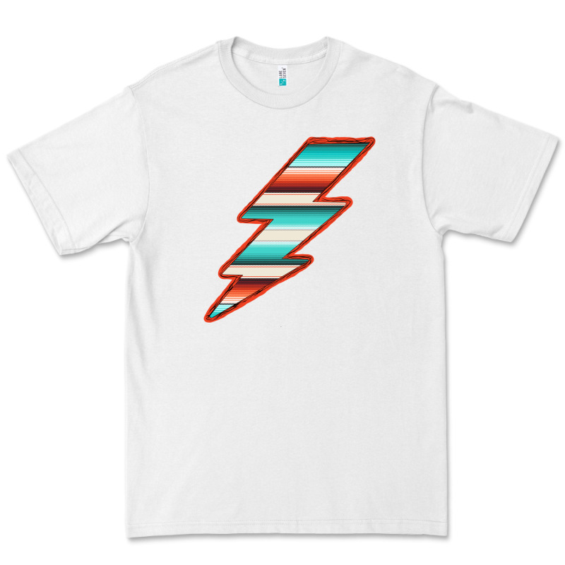 Teal And Orange Serape Lightning Premium Tee by Bettercallsaul | Teevron
