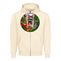 Sandshell Christmas Raccoon Zipper Hoodie - LillyAllenDesigns