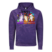 Cloud Purple happy hallothanksmas unicorn Vintage Hoodie - CowGirlArtShop