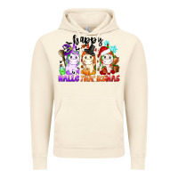 Vintage Artic happy hallothanksmas unicorn Vintage Hoodie - CowGirlArtShop