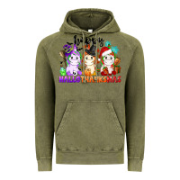 Vintage Olive happy hallothanksmas unicorn Vintage Hoodie - CowGirlArtShop