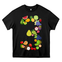 Black Number 3 Fruit 3rd birthday party fruit themed gift Idea Heavy Core Tee - minhPixels