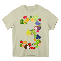 Mossy Number 3 Fruit 3rd birthday party fruit themed gift Idea Heavy Core Tee - minhPixels