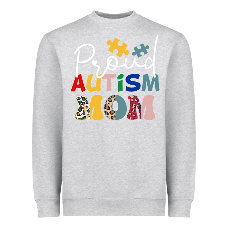 Proud Autism Mom Leopard Pattern Design Autism Awa Heavyweight Sweatshirt by CowhideDigitalArt | Teevron