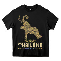 Black Thai Flag Vacation Bangkok Travel Thailand Heavy Core Tee - minhPixels