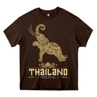 Chocolate Brown Thai Flag Vacation Bangkok Travel Thailand Heavy Core Tee - minhPixels