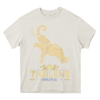 Cream Thai Flag Vacation Bangkok Travel Thailand Heavy Core Tee - minhPixels