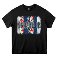 Black new york baseball team spirit brushstrokes Heavy Core Tee - Artiststas