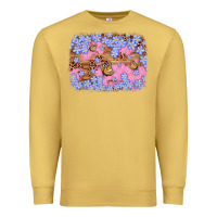 Antique Gold easter butterfly leopard background Premium Sweatshirt - Artiststas