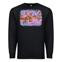 Black easter butterfly leopard background Premium Sweatshirt - Artiststas