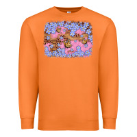 Carrot easter butterfly leopard background Premium Sweatshirt - Artiststas