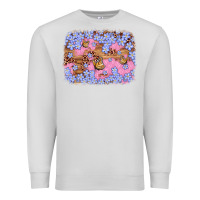 Dove Grey easter butterfly leopard background Premium Sweatshirt - Artiststas