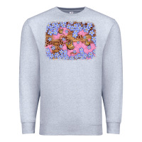Heather Grey easter butterfly leopard background Premium Sweatshirt - Artiststas