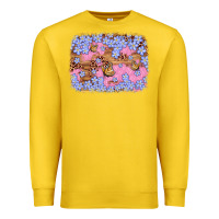 Lemon easter butterfly leopard background Premium Sweatshirt - Artiststas