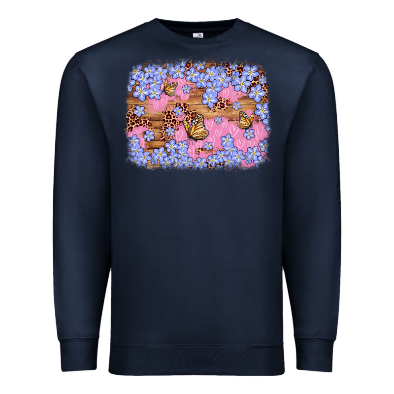 Easter Butterfly Leopard Background Premium Sweatshirt by Artiststas | Teevron